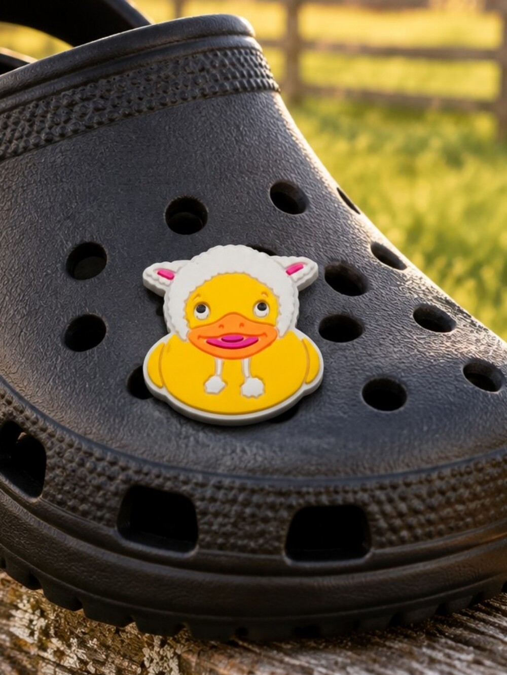 Yellow Duck Croc Shoe Charm Sheep Lamb Costume Cute Animal Farm Jibbitz Style